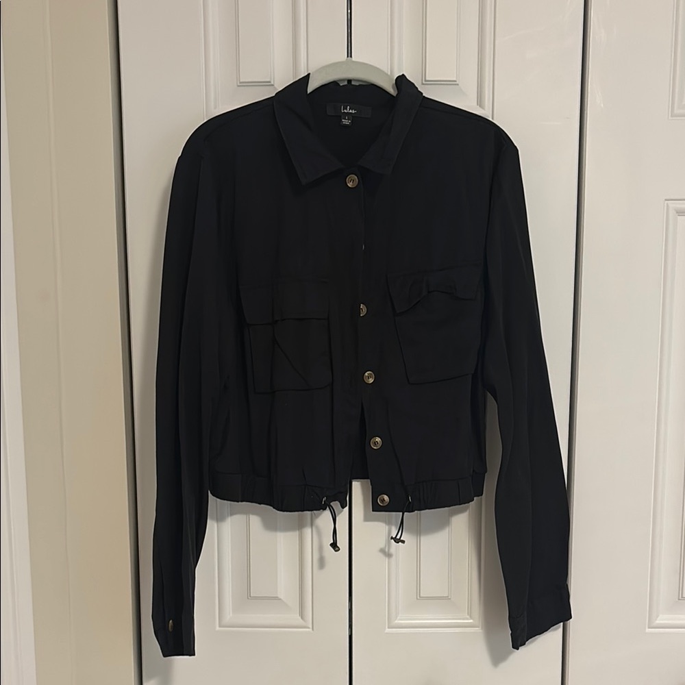 Black Button-Up Women's Jacket